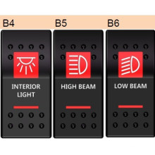 Printing Dual LED Rocker Switch 12V 24V Auto/ Marine LED Rocker Switch Interior Light